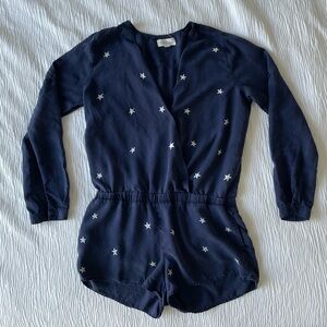 Cloth & Stone Navy Star Print Romper